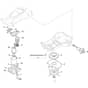 XR 1500 - 2025 - 2R7102023/UKC - Castel Garden Robot Mower Blade Motor and Wheel Motors Diagram