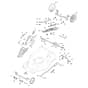 XS 55 HV - 2017-2019 - 294557838/C16 - Castel Garden Rotary Mower Deck and Height Adjusting Diagram