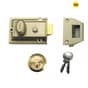 Yale Locks P77 Traditional Nightlatch 60mm Backset ENB Finish Visi - 630077105322