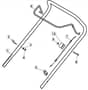 S461 HP - 2012-2016 - 295485043/M12 - Mountfield Rotary Mower Upper Handle Diagram