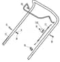 HP425 - 2015-2018 - 295431038/M15 - Mountfield Rotary Mower Upper Handle Diagram
