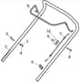 HP42 H - 2016-2017 - 295441038/BQ - Mountfield Rotary Mower Upper Handle Diagram