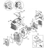 Genuine Stihl HT131 / C - Muffler, Air filter