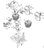Genuine Stihl TS410 / B - Cylinder, Muffler