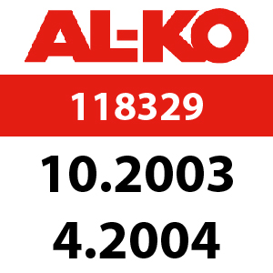 AL-KO Comfort T1000 - 118329: 10.2003 - 4.2004