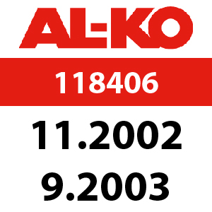 AL-KO Comfort T850 - 118406: 11.2002 - 9.2003