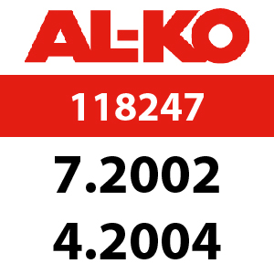 AL-KO Concord T15-102 HD - 118247: 7.2002 - 4.2004
