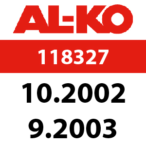 AL-KO Concord T20-102 HDE - 118327: 10.2002 - 9.2003