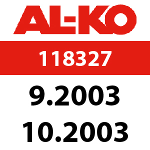 AL-KO Concord T20-102 HDE - 118327: 9.2003 - 10.2003