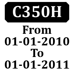 Countax C350H From 01-01-2010 To 01-01-2011