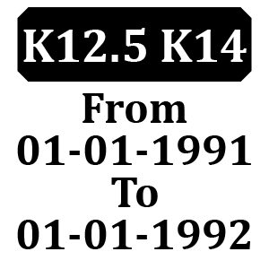 Countax K12.5 K14 (SINGLE) From 01-01-1991 To 01-01-1992