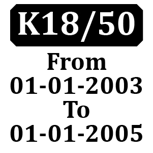 Countax K1850 From 01-01-2003 To 01-01-2005