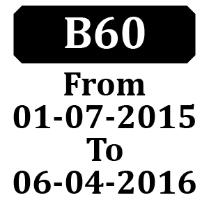 Countax B60 From 01-07-2015 To 06-04-2016