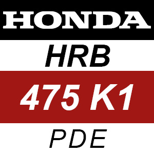 Honda HRB475K1 - PDE Rotary Mower Parts