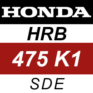 Honda HRB475K1 - SDE Rotary Mower Parts