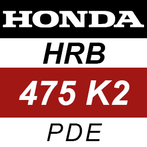 Honda HRB475K2 - PDE Rotary Mower Parts