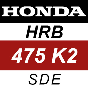 Honda HRB475K2 - SDE Rotary Mower Parts