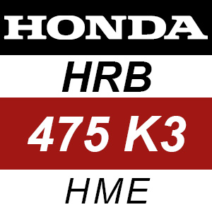 Honda HRB475K3 - HME Rotary Mower Parts
