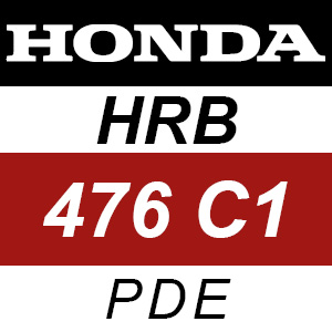 Honda HRB476C1 - PDE Rotary Mower Parts