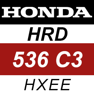 Honda HRD536C3 - HXEE Rotary Mower Parts