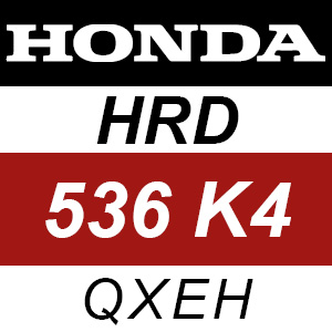 Honda HRD536K4 - QXEH Rotary Mower Parts