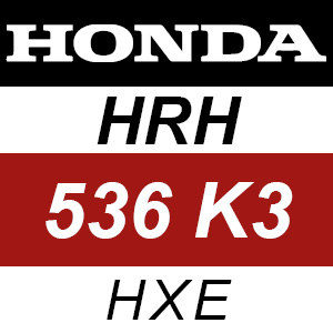 Honda HRH536K3 - HXE Rotary Mower Parts