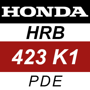 Honda HRB423K1 - PDE Rotary Mower Parts
