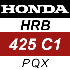 Honda HRB425C1 - PQX Rotary Mower Parts