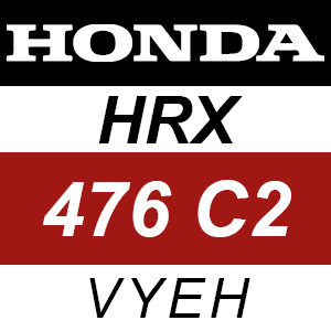 Honda HRX476C2 - VYEH Rotary Mower Parts