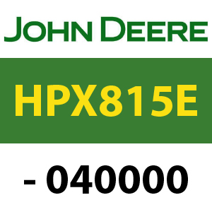 John Deere HPX815E S.N. - 040000 Quick Reference Guide