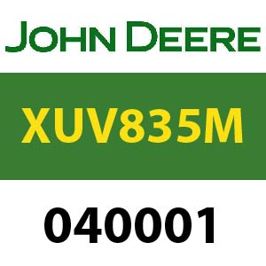 John Deere XUV835M S.N. 040001 Quick Reference Guide