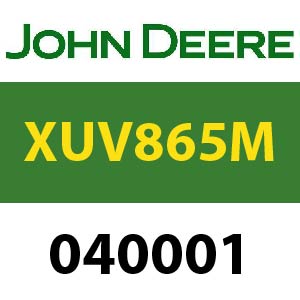 John Deere XUV865M S.N. 040001 Quick Reference Guide