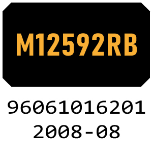 McCulloch M12592RB - 96061016201 - 2008-08 Ride On Mower Parts