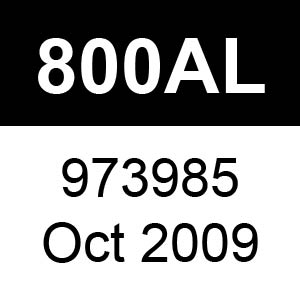 Masport 800AL - 973985 - Oct 2009 Parts