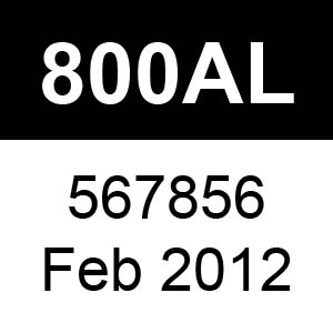 Masport 800AL - 567856 - Feb 2012 Parts