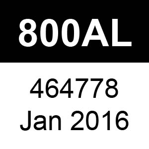 Masport 800AL - 464778 - Jan 2016 Parts
