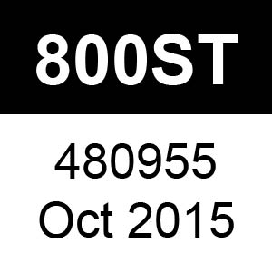 Masport 800ST - 480955 - Oct 2015 Parts