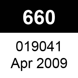 Masport 660 - 019041 - Apr 2009 Parts