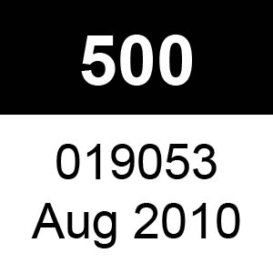 Masport 500 - 019053 - Aug 2010 Parts