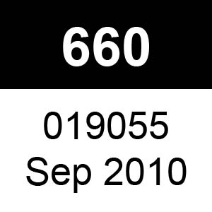 Masport 660 - 019055 - Sep 2010 Parts