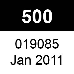 Masport 500 - 019085 - Jan 2011 Parts