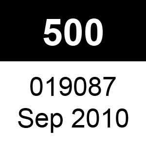 Masport 500 - 019087 - Sep 2010 Parts