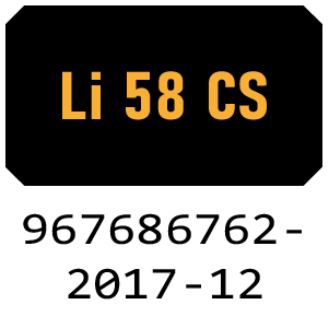 McCulloch Li 58CS - 967686762 - 2017-12 Chainsaw Parts