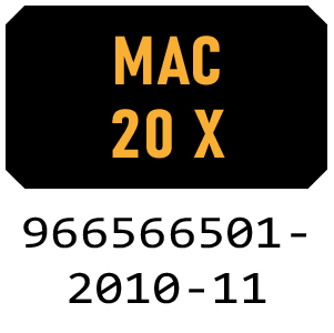 McCulloch Mac 20 X - 966566501 - 2010-11 Chainsaw Parts
