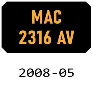 McCulloch MAC 2316 AV - 2008-05 Chainsaw Parts