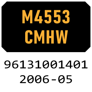 McCulloch M4553 CMHW - 96131001401 - 2006-05 Rotary Mower Parts