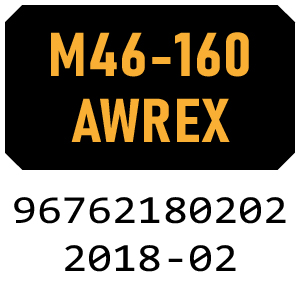 McCulloch M46-160 AWREX - 96762180202 - 2018-02 Rotary Mower Parts