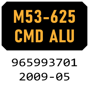 McCulloch M53-625 CMD ALU - 965993701 - 2009-05 Rotary Mower Parts