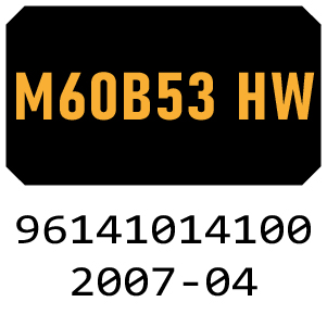 McCulloch M60B53 HW - 96141014100 - 2007-04 Rotary Mower Parts