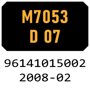 McCulloch M7053 D 07 - 96141015002 - 2008-02 Rotary Mower Parts